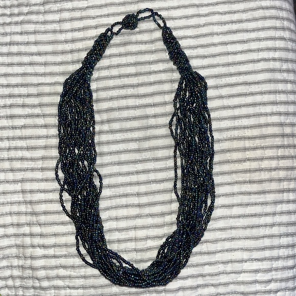 Beautiful Metallic Rainbow Handmade Beaded Necklace - Picture 3 of 6